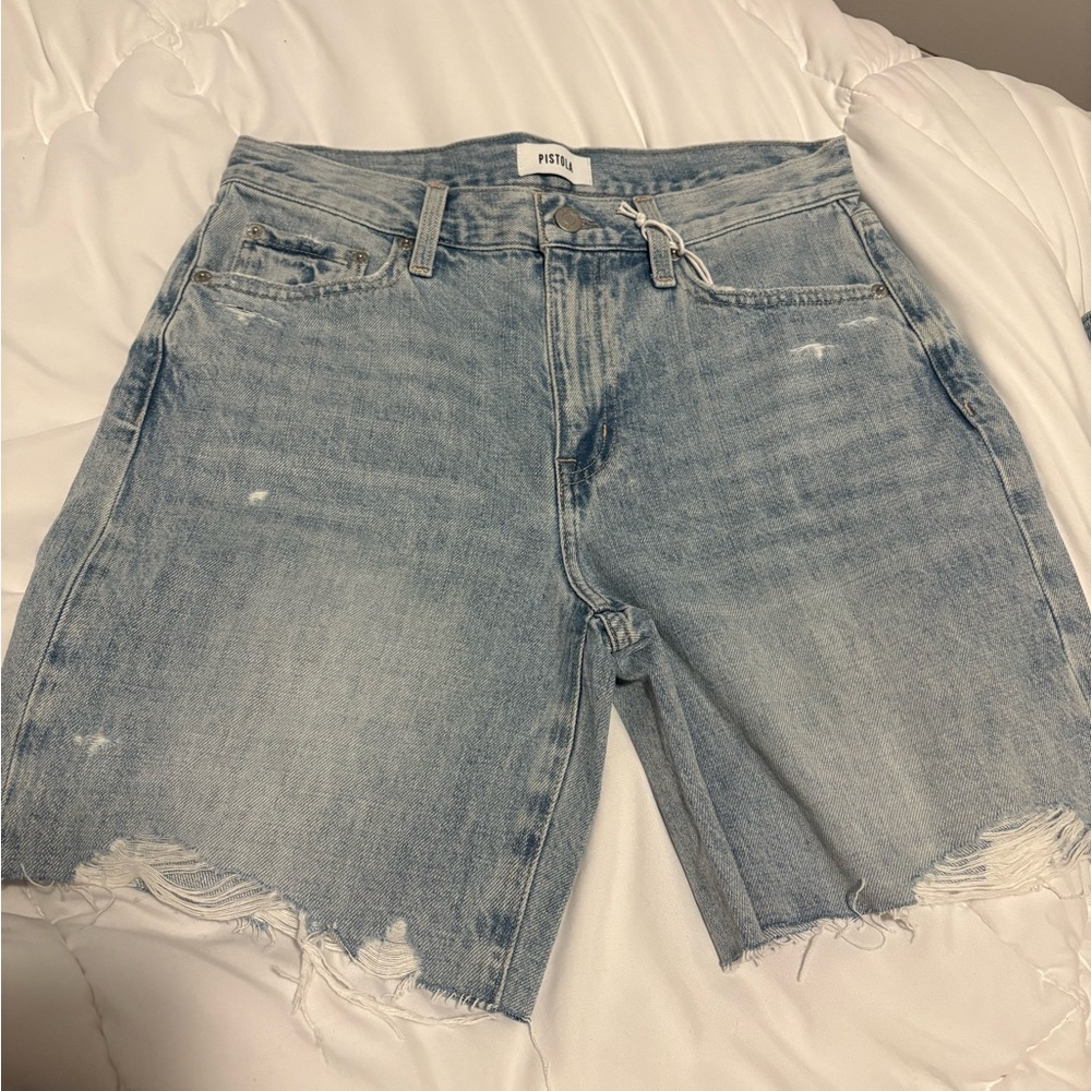 Pistola Light Wash Denim Shorts